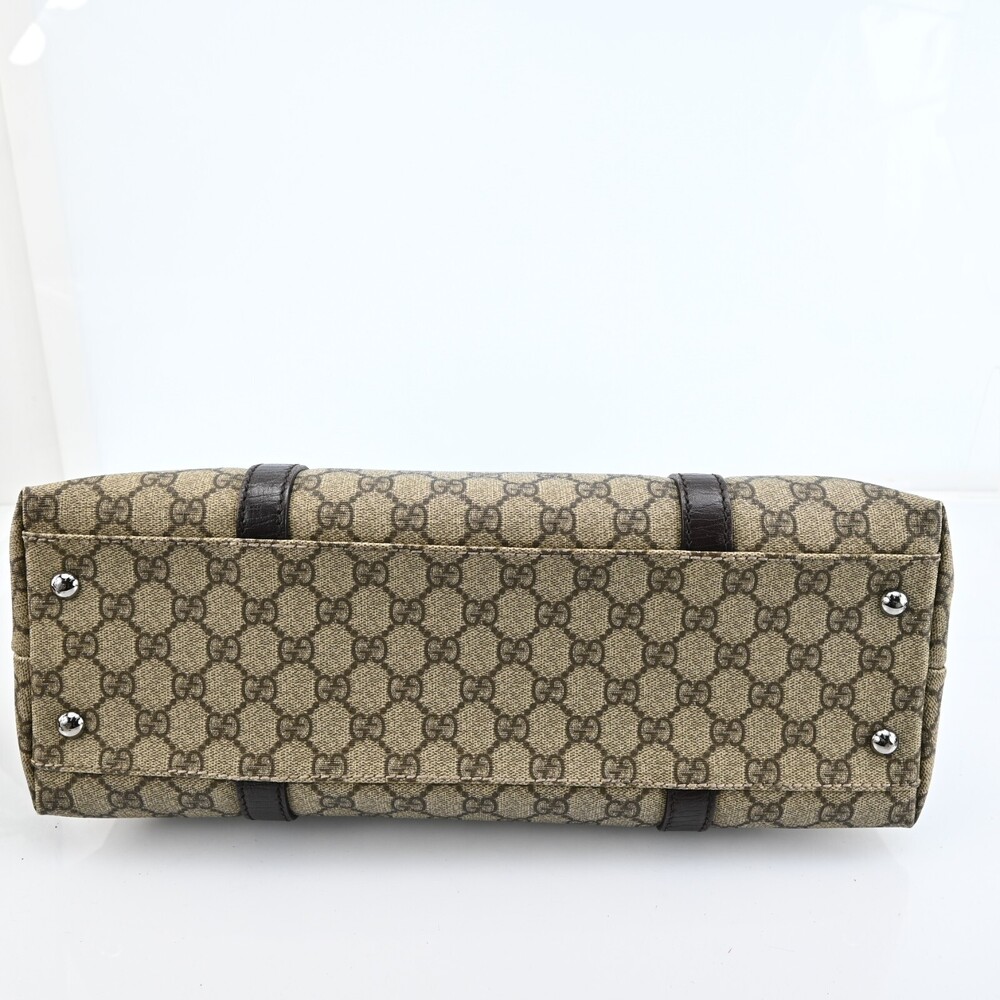 Auth Gucci Gg Supreme Tote Bag Pvc #196260G28B - Picture 4 of 15